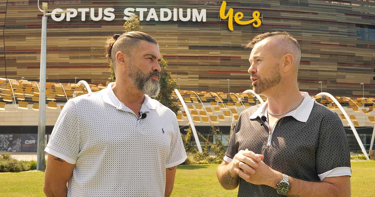 Simon Deering and Heath Bassett discuss the benefits of using a buyers agent in Perth at Optus Stadium