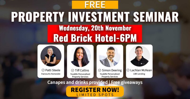 Register for our free property investment seminar at the Red Brick Hotel in Brisbane