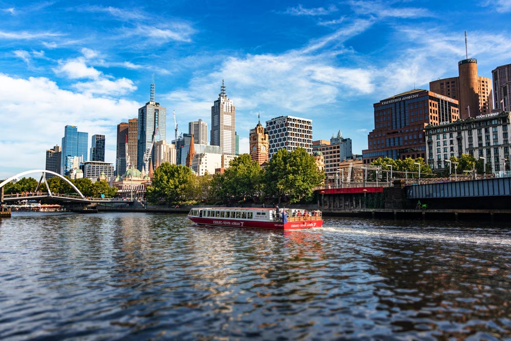 Melbourne Yarra River in Melbourne Victoria