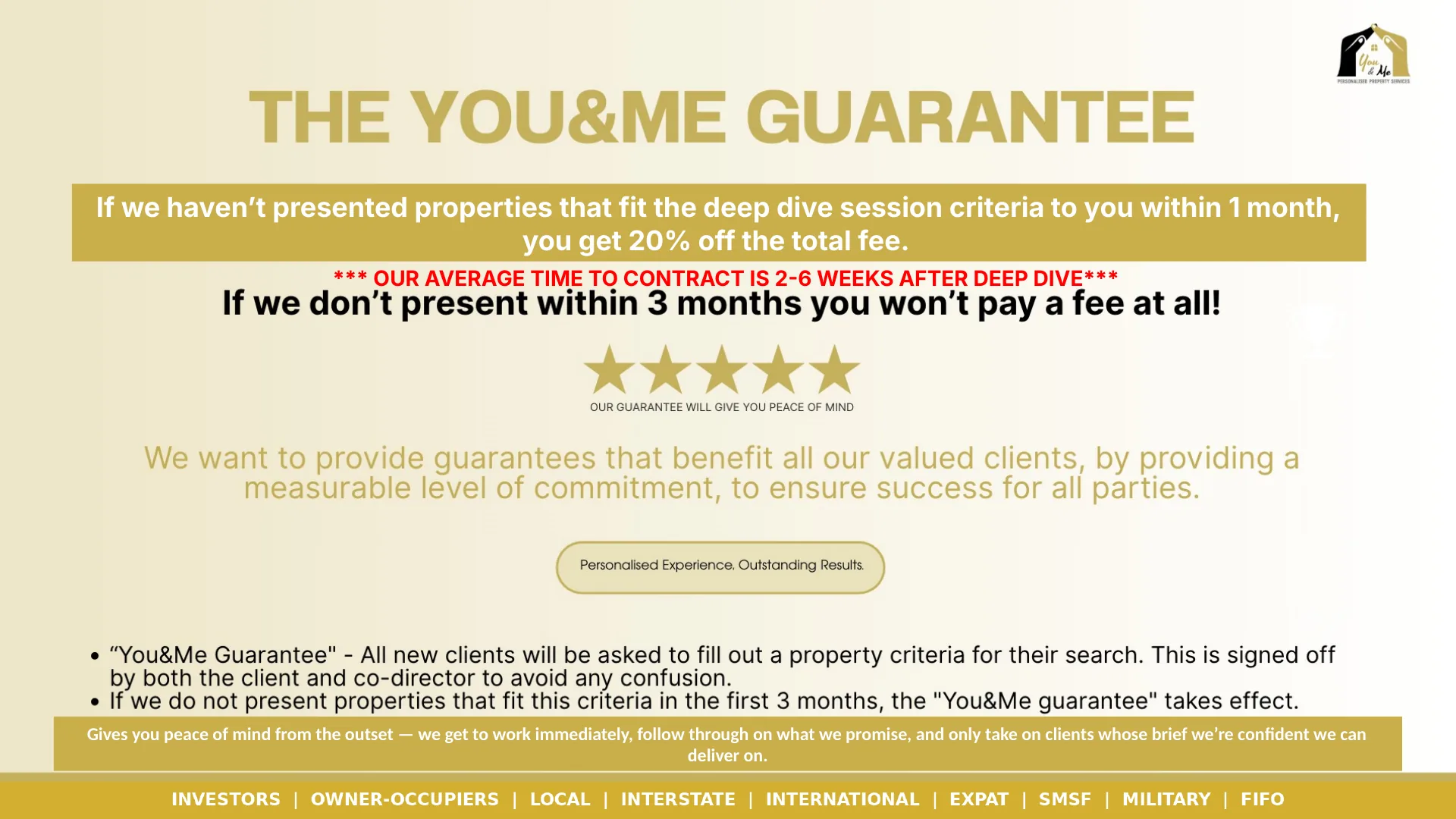 The You&Me guarantee