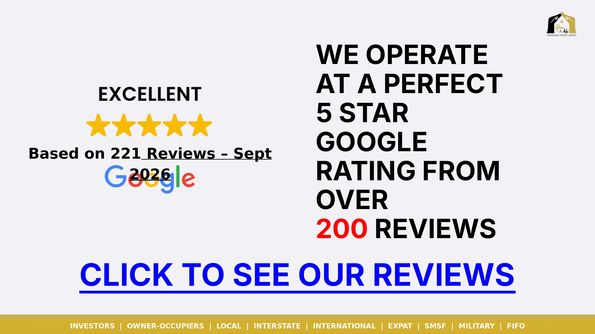 Five star Google rating from over 200 reviews